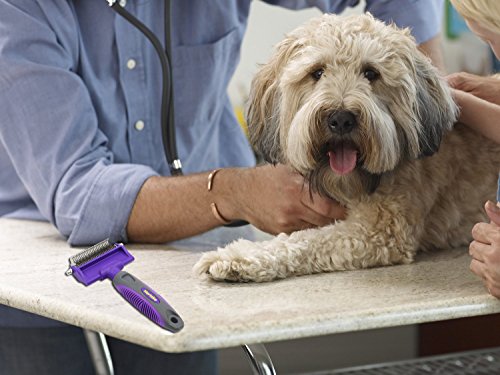 Hertzko Dematting Comb with Double Sided Professional Rake By Suitable for Dogs and Cats - Removes Loose Undercoat, Tangles, Mats and Knots - Great Grooming Tool for Brushing and Deshedding - Thumbnail 6