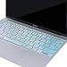 MOSISO Silicone Pattern Keyboard Cover Protective Skin Compatible with MacBook Pro 13 inch 2017 2016 Release A1708 Without Touch Bar & Compatible with MacBook 12 inch A1534, Rainbow Mist