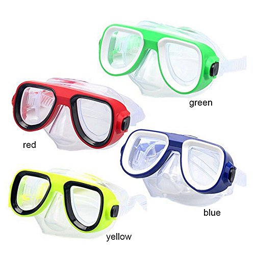 ADSRO Diving and Snorkeling Mask Anti-fogging Silicone Flexible Scuba Mask Swimming Goggles Tempered Glass Lens for Kids Adults Color Random - Thumbnail 7