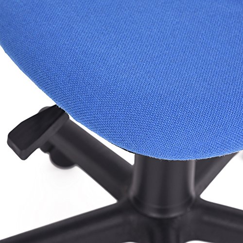 FCH Low-Back Study Chairs Adjustable Swivel Office Chair Armless Task Chair for Home/Office/Study Use,Blue