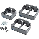Rockler Bench Cookie Storage Rack Starter Kit (Pack of 3) - ABS Plastic Holder for Finishing Bridges &amp; More -Wall, Pegboard Mount Work Bench Grip Box -Tool Organizer w/Side Notches -Woodworking Pucks