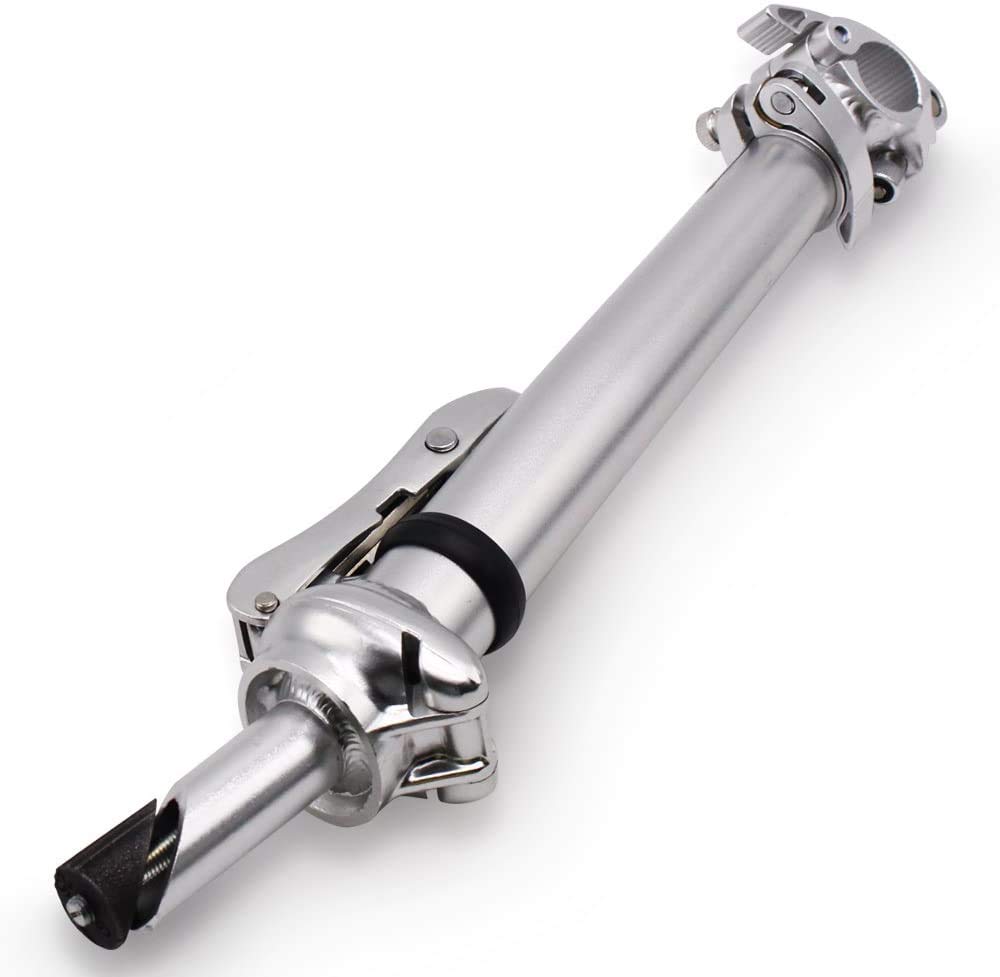 SENQI Aluminum Alloy 25.4mm×25.4mm Folding Stem with Teeth Adjustable Folding Riser Stem Set Bicycle Accessories BSZ003(Silver)