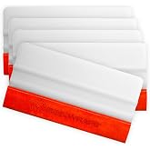 Geek Wraps 6 Inch Soft Edge Squeegee - 5 Pack | Patented H Tech for Vinyl Wraps, PPF &amp; PWF, Window Tint &amp; Wet-Apply Graphics