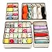 SONGMICS Closet Underwear Organizer Drawer Divider for Bras Panties Socks Ties, Set of 4, Beige URUS04M