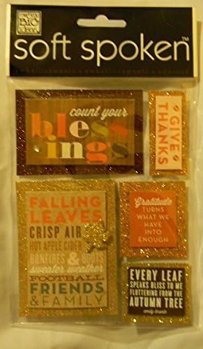 Me & My Big Ideas Soft Spoken Themed Embellishments, Give Thanks