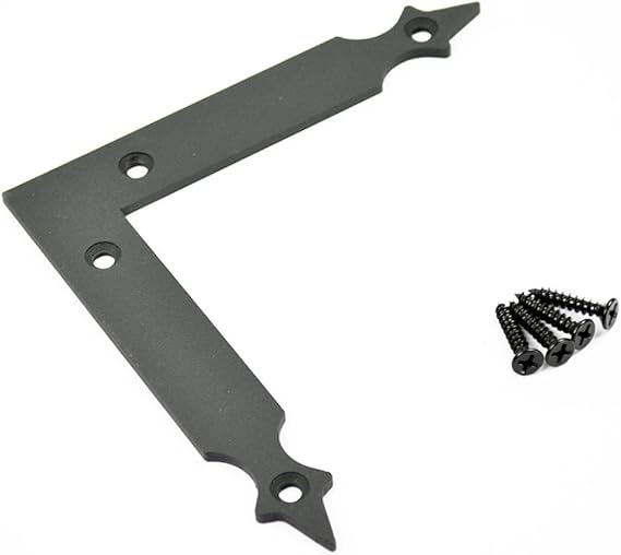 DIYHD 5" barn Door Slab L Bracket Sliding barn Door Decorative Corner Bracket