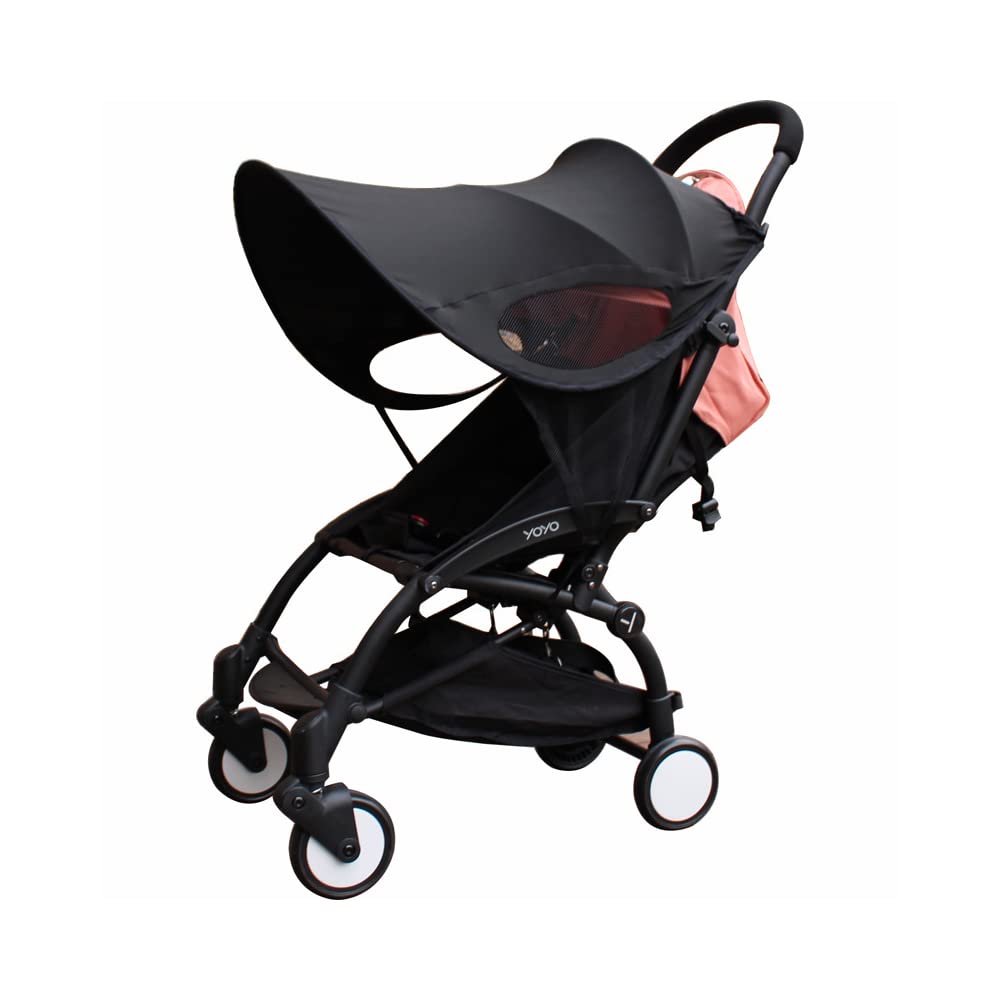 DZOZO Pram Sun Shade Cover Universal Baby Buggy Sunshade Pushchair Sun Canopy Anti-UV Sun Cover Buggy Sun Shield Sun Visor Parasol Pushchair Awning Canopy Pram Sun Parasol Sun Shield