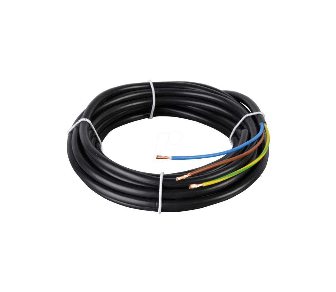 SHPELEC® FLEXIBLE 3 Core Cable 1.5mm 3183YH BASEC Approved Black PVC LED Lighting 5m 10m 20m 25m 50m (20m)
