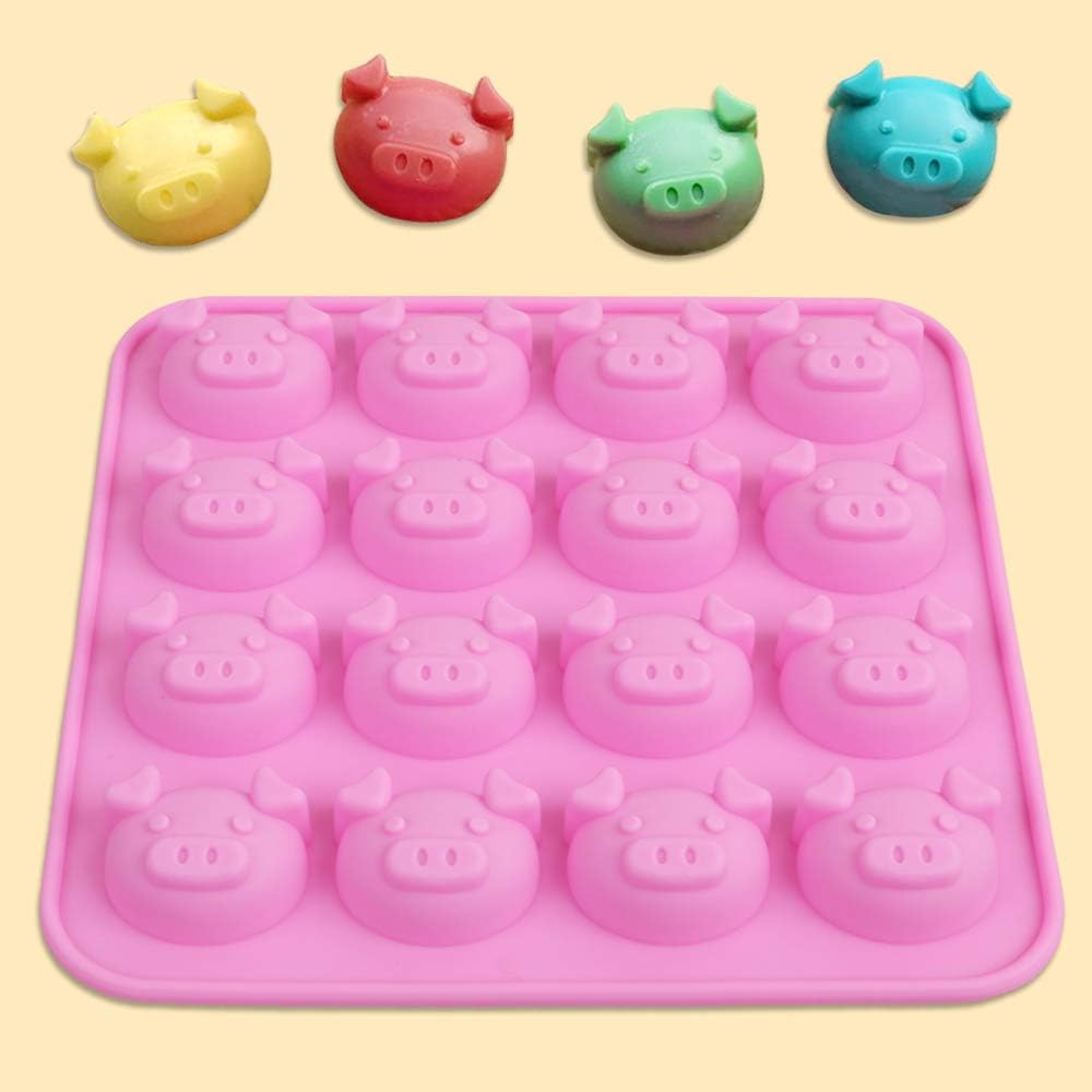 homEdge Duck and Pig Silicone Molds, Set of 2 PCS Non-Stick Food Grade Silicone Molds for Chocolate Candy, Jelly, Ice Cube - Image 5