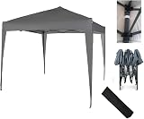 mcc direct 2x2m Pop-up Gazebo Waterproof Canopy Garden Marquee Grey view 1