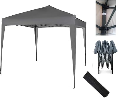 mcc direct 2x2m Pop-up Gazebo Waterproof Canopy Garden Marquee Grey