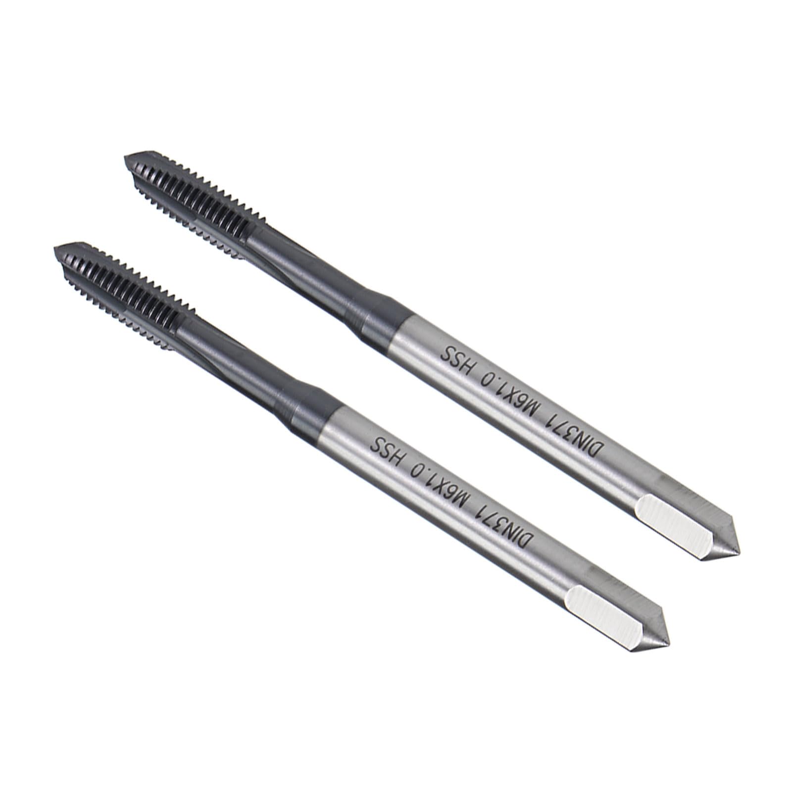 CoCud Spiral Point Tap, M6x1.0 Thread Size, TICN Coated HSS Metric Threading Tap - (Applications: for Drilling Tapping Stainless Steel), 2-Pieces