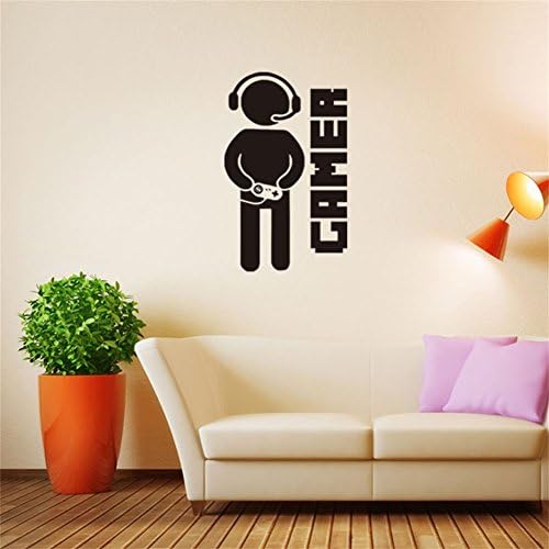 43x69cm Gamer Peel and Stick Vinyl Decor Removable Art Mural Wall Poster Decal Wall Sticker for Home Decoration Children's Bedroom Kids Room Background