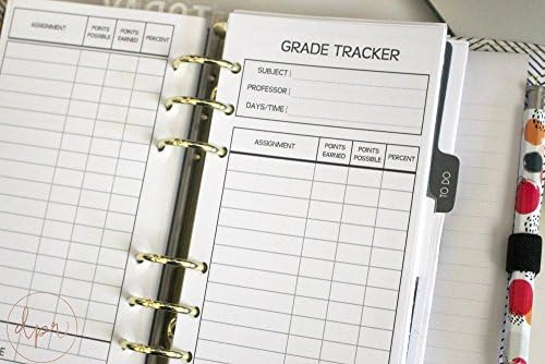Personal Size Grade Tracker | PRINTED PLANNER INSERTS for Filofax, KikkiK + Kate Spade | DreamPlanRepeat