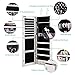 TomCare Jewelry Cabinet Jewelry Armoire Wall Door Mounted Jewelry Organizer Lockable with Frameless Mirror 2 Drawers Jewelry Box Earring Organizer Thickened Hanging Wall Mirror Jewelry Storage