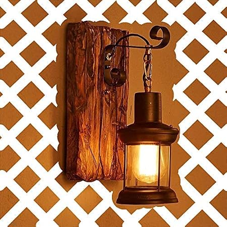 Heyun Holz Retro Lichter Rustikale Wohnzimmer Wandlampe