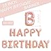 Rose Gold Birthday Party Decorations | Happy Birthday Banner & 18 Inch Confetti Balloons Set | Perfect for Bachelorette Bridal Shower Engagement Graduation Sweet 16 or 30th Birthday Decorations | 25Pc