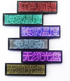 Olympian LED USB Programmable LED Scrolling Message Name Tag ID Badge with Magnet and Pin (11x44) - Green