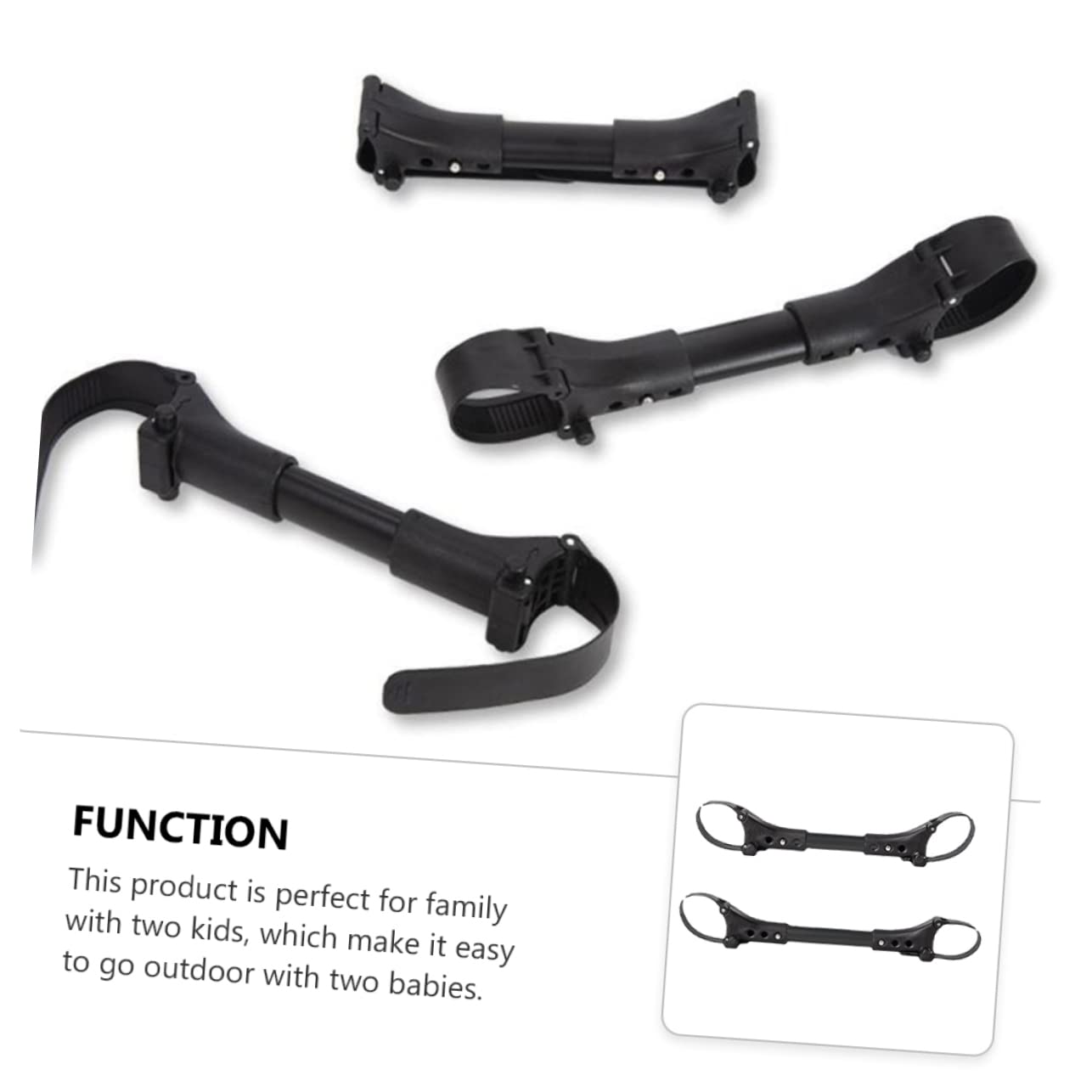 ERINGOGO 2pcs Stroller Connectors for Twin Strollers Easy to Use for Outings Parks and Family Walks