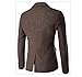 Men's Blazer Jacket Herringbone Sport Coat Smart Formal Dinner Cotton Suits Slim Fit One Button Notch Lapel Coat Brown