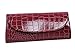 Bundle Monster Womens Envelope Evening Patent Croc Skin Embossed Clutch - PURPLE