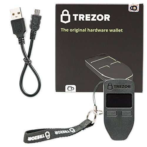 Black & White Combo Trezor Hardware wallet vault safe for digital virtual currency Bitcoin Litecoin