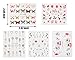 Macute Nail Stickers for Women Self-adhesive Nail Decals 40 Sheets DIY Black Flower Necklace Butterfly Animal Nail Art Stickers for Toenails and Fingernails Decor Water Transfer Paper Decorations