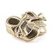 DELEBAO Infant Toddler Baby Soft Sole Tassel Bowknot Moccasinss Crib Shoes (6-12 Months, Gold)