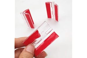 JING WANLIAN Transparent Plastic Acrylic 45mm Continuous Piano Hinge 3-Pack （Self-Adhesive）, Suitable for DIY Transparent Box, Display Stand etc