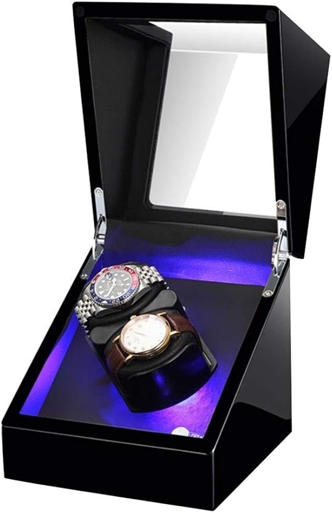 WCX Enrollador de Reloj Automático Caja Cargador para Dos Relojes