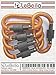 Carabiner Clip 5 Aluminum D-Ring Carabiners Screw Locking Keychain Strong Light