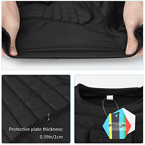image for Pellor Children Impact Compression Padded Shirts Soccer Basketball Ska