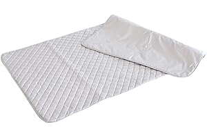 SANSEENIA Ironing Mat Blanket Ironing Board Replacement, Iron Board Alternative Cover, Portable Travel Ironing Pad, Quilted Heat Resistant Ironing Pad Cover for Washer, Dryer, Table Top 33"X 19" (No Magnetic)