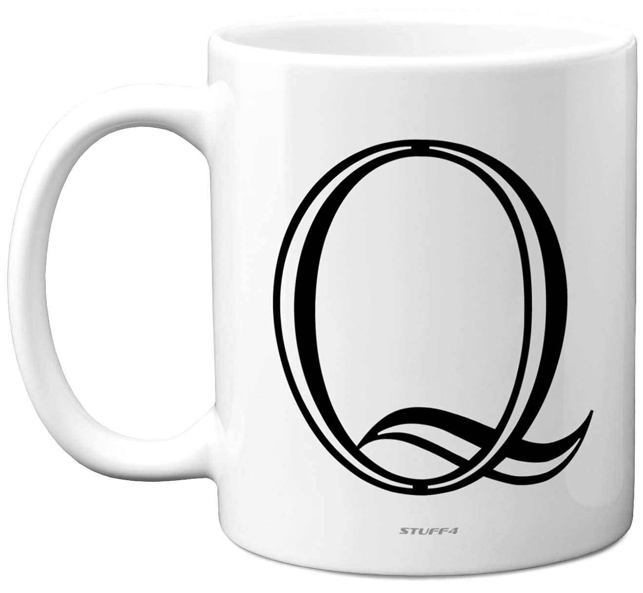 Stuff4 Personalised Alphabet Initial Mug - Letter Q Mug, Gifts for Him Her, Fathers Day, Mothers Day, Birthday Gift, 11oz Ceramic Dishwasher Safe Anniversary, Valentines, Christmas, Retirement