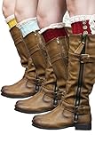 Boot Cuffs Vintage 3 Button Style Women's Boutique Socks Brand by Modern Boho