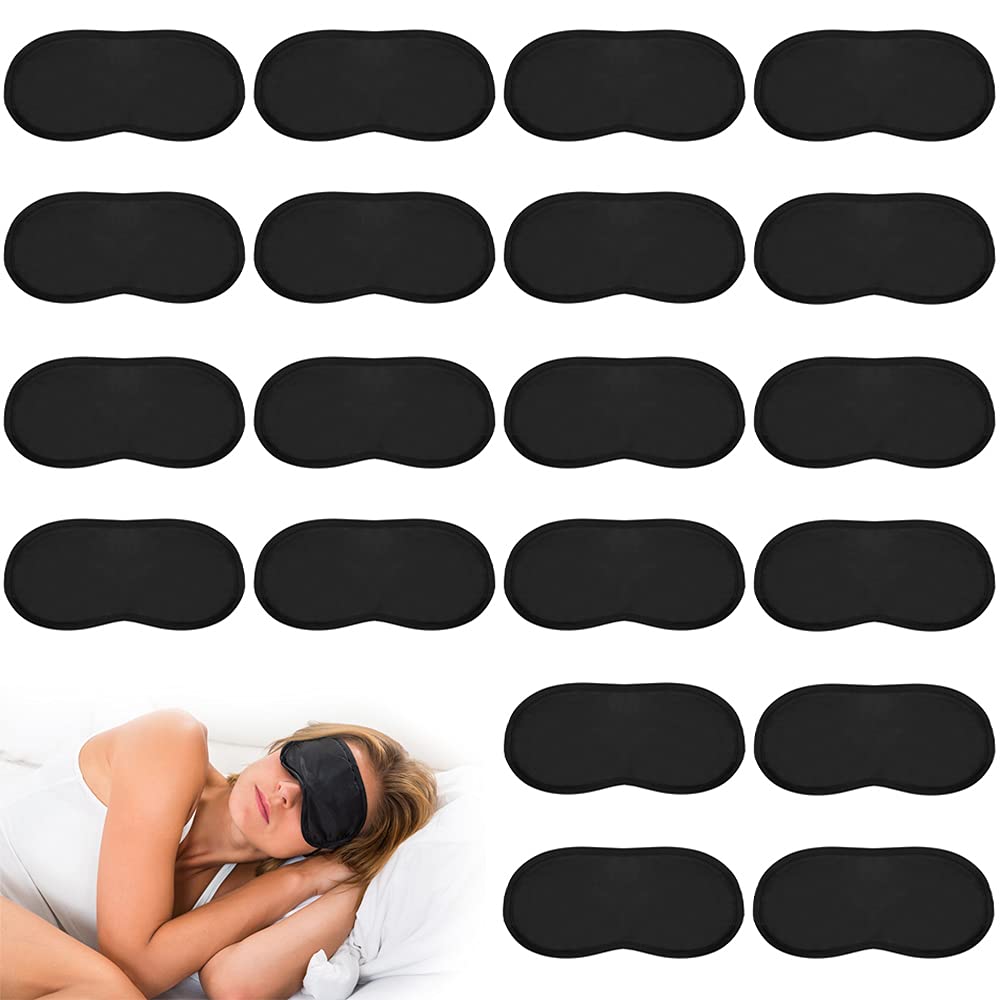 30 Packs Eye Disposable Sleeping Blindfold Eye Shade Cover Light Blocking for Men Women for Travel/Nap/Plane/Night's Sleeping (Black)
