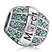 JMQJewelry Wife Husband Sister Mother Love Birthstone March Blue Birthday Crystal Compatible with Pandora Bracelets Snowflake