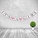 Pixnor IT IS A GIRL Paper Garland Bunting Banner Christening Baby Shower Garland Decoration Birthday Party Favors