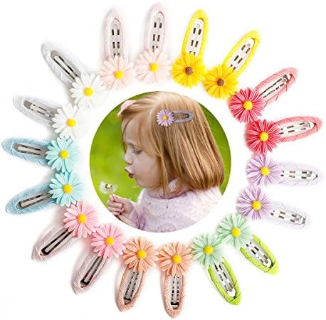 Munax 36 pcs Girls Toddlers Kids Women Accessories Snap Hair Clips No Slip Metal Hair Clip printed pattern Barrettes