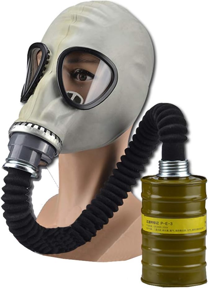 Enweonga Respiratory Protection Filters Mask, with Black Rubber Hose Anti-Dust Respirator, for Paint, Dust, Welding, Sawdust,Respirator