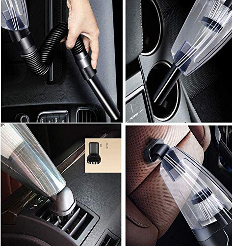 12v Handheld High Power Car Vacuum Cleaner, Carpet Cleaner for Car 120W 4000pa with Cigarette Plug Cleaning Pet Hair, Soot, Bread Crumbs and etc - Black - Thumbnail 2