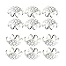 500PCS 10mm Gold Tone Flower Bead Caps Hollow Flower Bead Caps For Jewelry Making (silver)