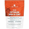 Dr. Bill’s Feline Optimum Skin & Coat – Fish Oil Omega-3 Fatty Acids for Cats Healthy Fur | Reduce Shedding and Hairballs with Biotin, Type I & III Marine Collagen, Hyaluronic Acid, & Folic Acid