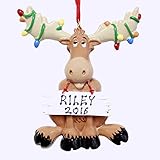 Rudolph and Me Personalized Christmas Moose Ornament - Free Customization