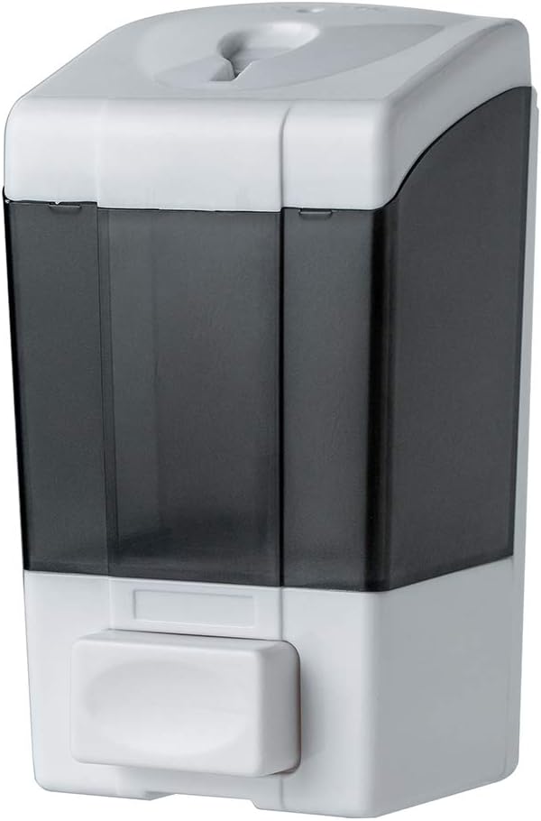 YISMAN Adhesive Soap Dispenser 500ML Drill Free with Adhesive or Wall Mount with Screws,Manual Dispenser Shampoo Shower Gel Lotion Container Dispenser for Kitchen Bathrooms