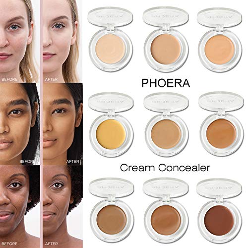 shamrock58 PHOERA Face Makeup Concealer Foundation Palette Creamy Air-Light Texture Moisturizing Concealer (B)