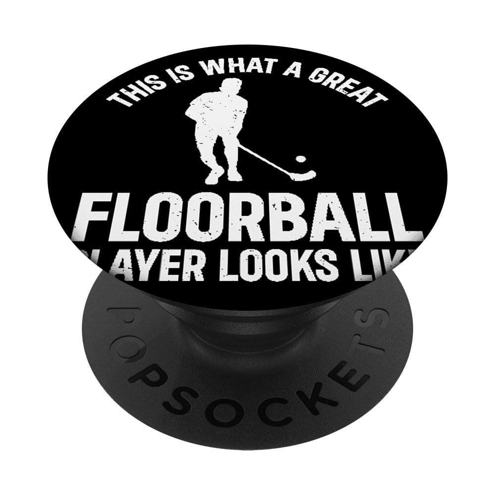 Unihockey Floorball - Great Floorball Player PopSockets Swappable PopGrip