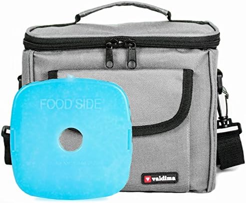 Compact Cooler Bag (Lunch Bag + 1 Bonus Ice Pack) – Fresher Food Soft Cooler Bag – Kids Lunch Cooler Tote –Perfect Thermal Lunch Cooler or Beverage Cooler Bag – Great Meal Bag