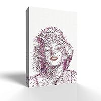 Canvas Wall Art Celebrity Portrait Canvas Prints Home Artwork Decoration for Living Room,Bedroom - 12x18 inches