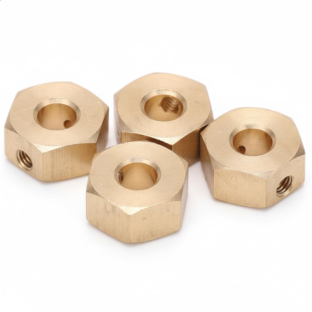 RC Wheel Hex Adapters 12mm Brass Wheel Hex Hub RC Car Hex Drive Adapter RC Spare Extension Parts(6mm) Rc Car Model Accessory